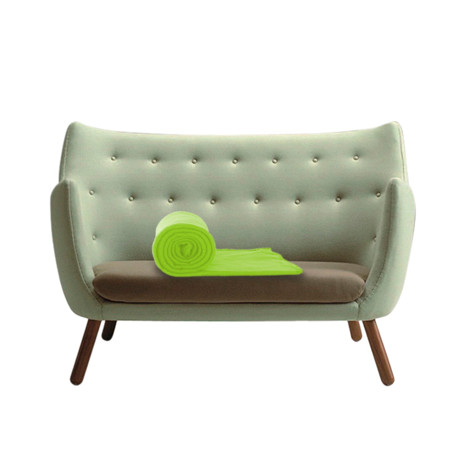 Imperial Home 50 x 60 Inch Soft Cozy Fleece Blanket / Fleece Throw - Lime Green
