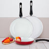 Healthy Nonstick Ceramic Coated Frying Pan - 3 Pcs Eco Friendly Durable Fry Pan Cookware Set (8", 10" & 12" Pans)