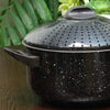 Set of 2 High Quality Pasta Pot w/ Strainer Lid - Pasta Cooker Stock Pot