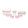 14 Pcs Plastic Food Storage Containers Set With Air Tight Locking Lids
