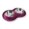 Pet Stainless Steel Food Water Bowl With Non-Slip Silicone Base - Cat Food Bowls