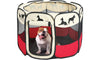 Portable Large Outdoor Indoor Puppy Dog Pen - Dog Silhouettes Print Dog Playpen