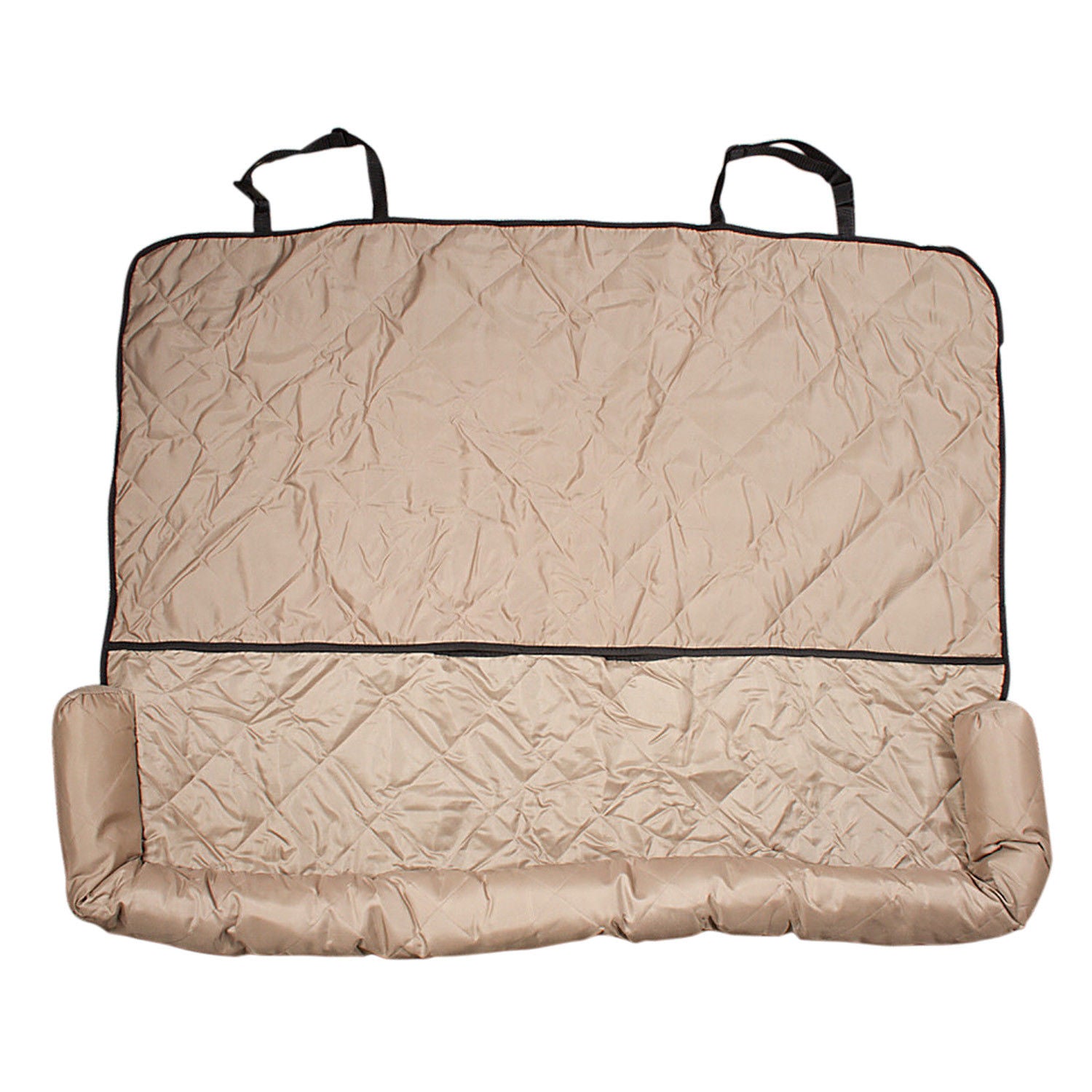 Quilted Comfy Dog Car Seat Covers - Light Brown Car Seat Cover for Dogs
