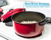 Set of 2 High Quality Pasta Pot w/ Strainer Lid - Pasta Cooker Stock Pot