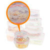 24 Pc Reusable Kitchen Containers w/Vented Lids - Plastic Food Containers - School Office Work Microwavable Containers (Red Lids)