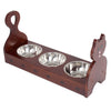 Wood Multiple Cats Pets Feeder Cat Feeding Station Cat Food Bowls Dishes W Stand