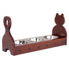 Wood Multiple Cats Pets Feeder Cat Feeding Station Cat Food Bowls Dishes W Stand