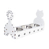 Wood Multiple Cats Pets Feeder Cat Feeding Station Cat Food Bowls Dishes W Stand