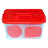 58 Piece Plastic Food Container Set - 29 Plastic Storage Containers with Air Tight Lids Red