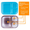 8 Pc Meal Containers Adult Lunch Boxes - 3 Compartment Lunch Containers (Multi Color Lids) - Microwave Safe Containers