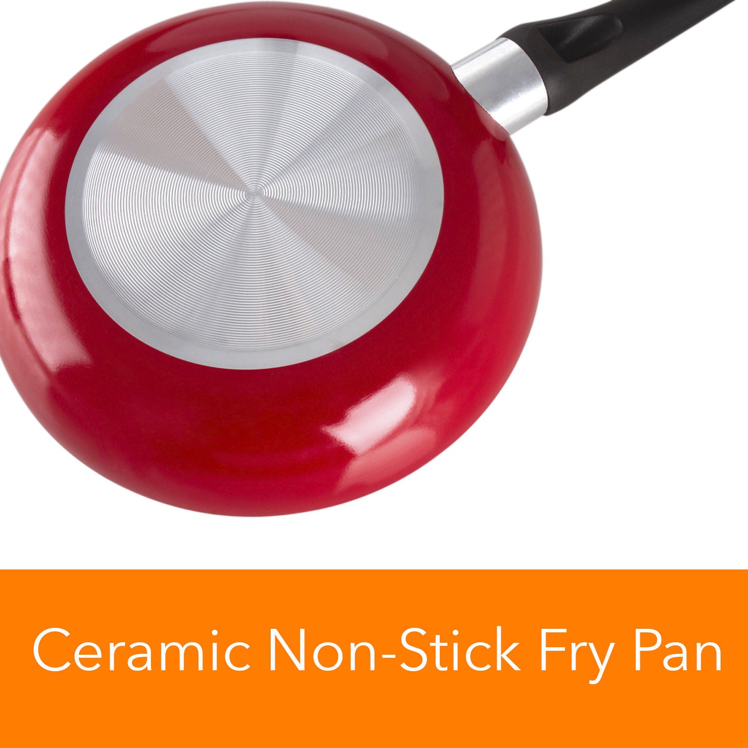 Healthy Nonstick Ceramic Coated Frying Pan - 3 Pcs Eco Friendly Durable Fry Pan Cookware Set (8", 10" & 12" Pans)