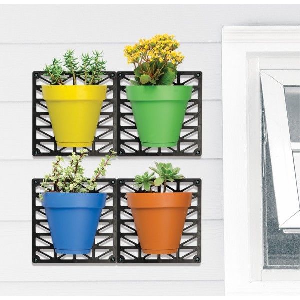 Wall Hanging Planters Set - Indoor Outdoor Customizable Wall Planter Pot Set