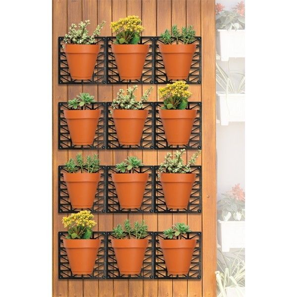 Wall Hanging Planters Set - Indoor Outdoor Customizable Wall Planter Pot Set