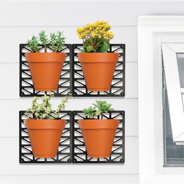 Wall Hanging Planters Set - Indoor Outdoor Customizable Wall Planter Pot Set