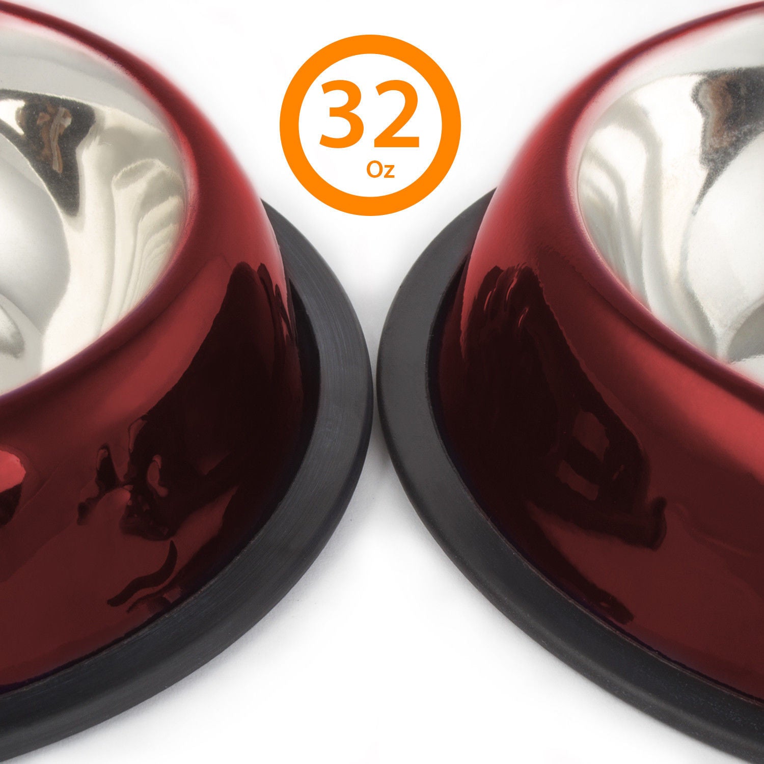 2 Pack Stainless Steel Dark Blue 16 Oz. Pet Bowl - Dog Cat Food Bowls