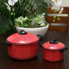 Set of 2 High Quality Pasta Pot w/ Strainer Lid - Pasta Cooker Stock Pot