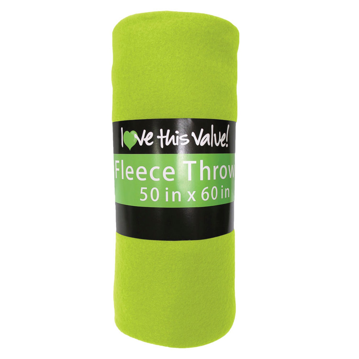 Imperial Home 50 x 60 Inch Soft Cozy Fleece Blanket / Fleece Throw - Lime Green