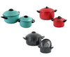 Set of 2 High Quality Pasta Pot w/ Strainer Lid - Pasta Cooker Stock Pot