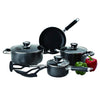 Imperial Home Nonstick Cookware Sets - 10 Pc Black Pots and Pans Set PTFE and PFOA Safe Pots Pans Set