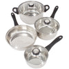 Stainless Steel 7 Pcs. Cookware set Dutch Oven Fry Pan Saucepan