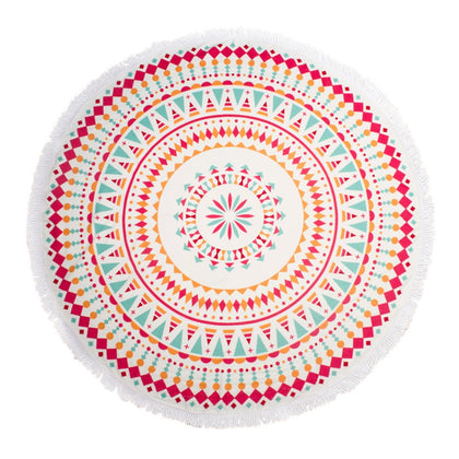 Mimo - Microfiber Beach Towel White/Pink/Orange (16505)