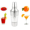 Stainless Steel Cocktail Mixer - Tornado Cocktail Shaker with Jigger Cap and Strainer - 25 Oz