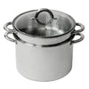Stainless Steel 4 Pcs Pasta Cooker Set - 8 qt Stock Pot with Steamer Inserts