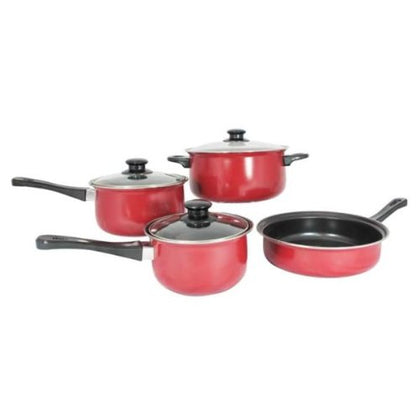 Carbon Steel 7 Pieces Non stick Cookware Set Dutch Oven Sauce & Fry Pan