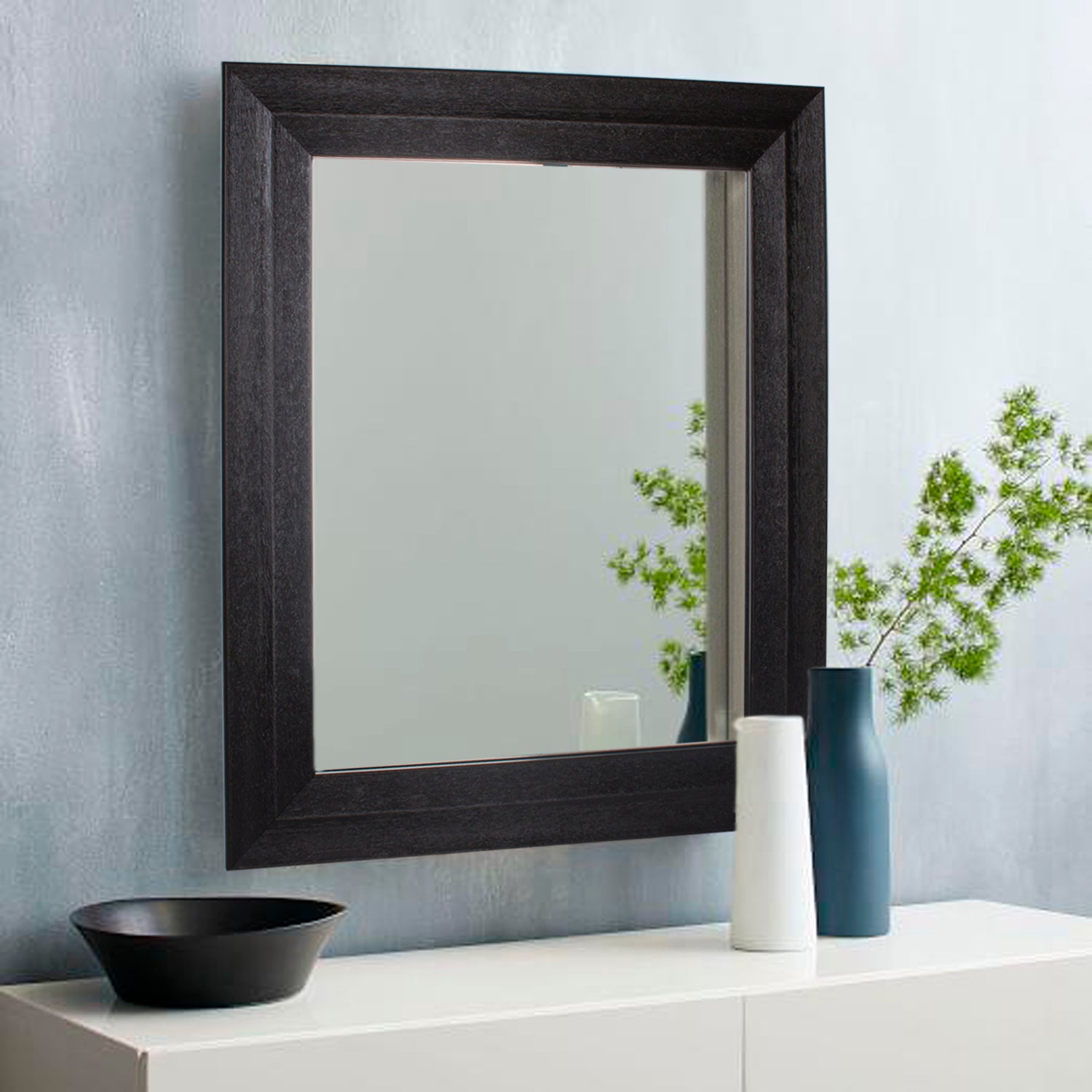 HWI - Black Wood Mirror - (32584) - Main