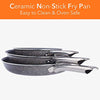 Nonstick Frying Pan – 8”, 10”, and 12” Aluminum Pans – Ceramic Coated Aluminum Fry Pan – Nonstick Frying Pans in 3 Sizes (8")