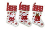 Large White Snowflake Classic 3D Christmas Stockings - 18" Santa Toy Stockings
