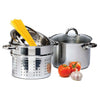 Stainless Steel 4 Pcs Pasta Cooker Set - 8 qt Stock Pot with Steamer Inserts