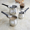 Imperial Home 3 Pc Turkish Coffee Warmer Pot Set, Stainless Steel 6 Oz, 12 oz, 24 oz