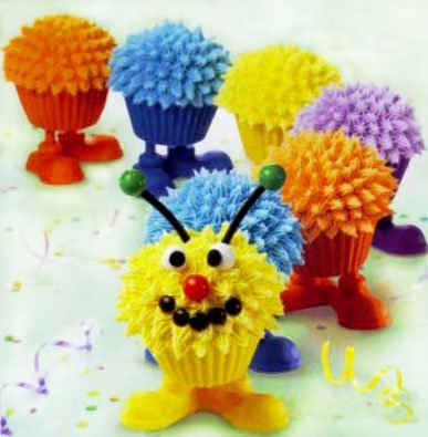 Set of 4 Silicone Cupcake Baking Cups with Silly Fun Feet Novelty