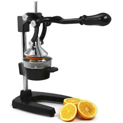 Home Cast Iron Manual Juicer – Juice Press Lemon Citrus Juicer – Hand Fruit Squeezer Orange Juicer (Black)