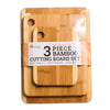 3 Pc Durable Bamboo Cutting Boards - Sturdy Chopping Board or Carving Board Block (Two Tone)