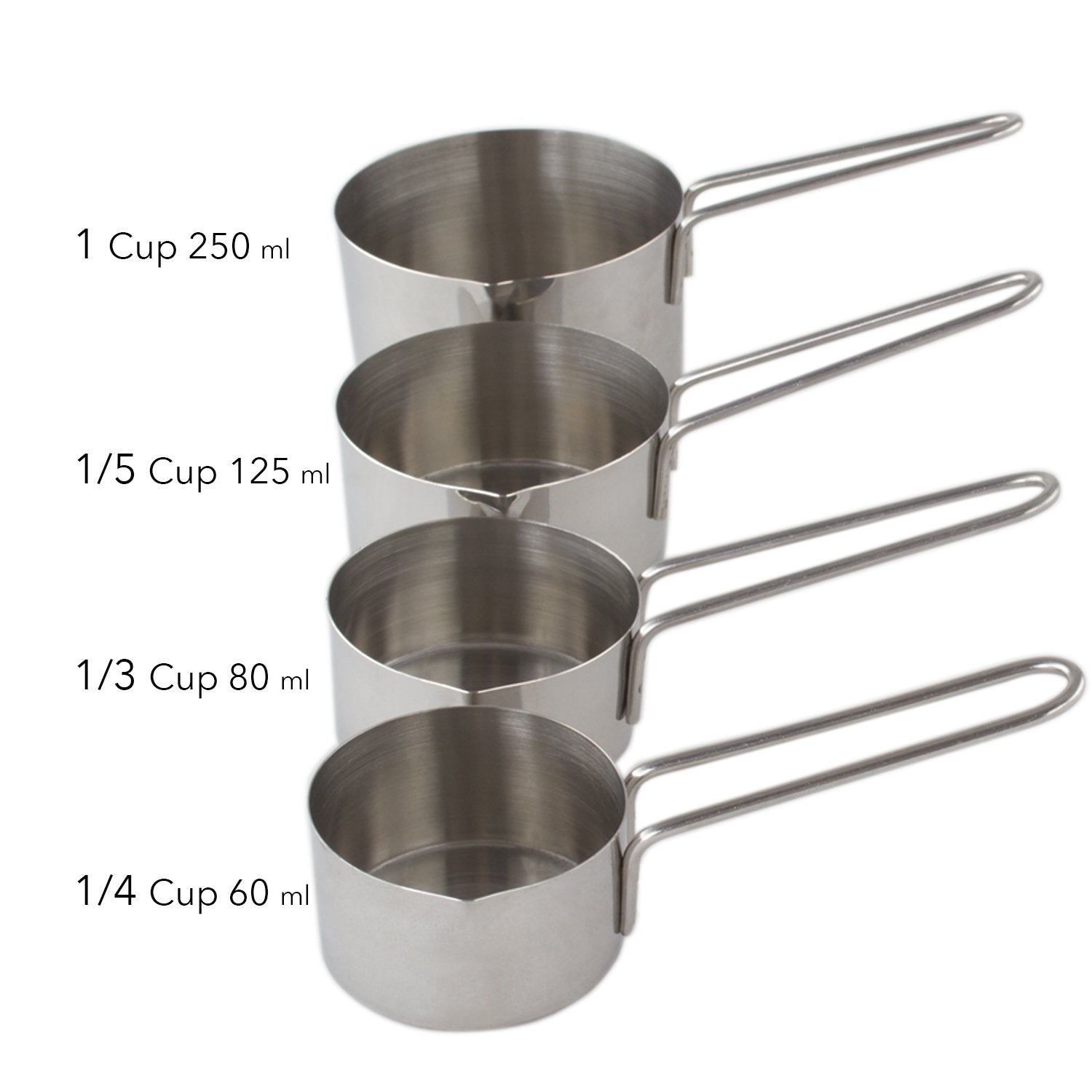 Stainless Steel Measuring Cups and Measuring Spoons Set - 8 Pcs Nesting Metal Measuring Cups Set