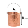 Copper Stainless Steel Double wall Ice Bucket with Lid - Hammered Wine Bottle Cooler Ice Bucket