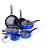 Nonstick Cookware Set – 10-Piece Cookware Sets – Pots and Pans Set – Non-Stick Frying Pans and Pots (Black Interior)