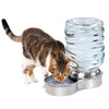 Waterer Stainless Steel Pet Dog Cat Water Fountain Bowl - 1 Gallon Capacity