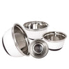 4 pc Stainless Steel Mixing Bowls – Mixing Bowl Set – Salad Bowl Set – 4 Bowl Sets for Kitchen – Serving Bowl Set (White)