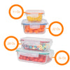 16 Pcs Set Glass Storage Containers with Lids/Glass Food Storage Containers Airtight/Glass Containers With Lids - Glass Meal Prep Containers Glass Food Containers - Glass Lunch Container
