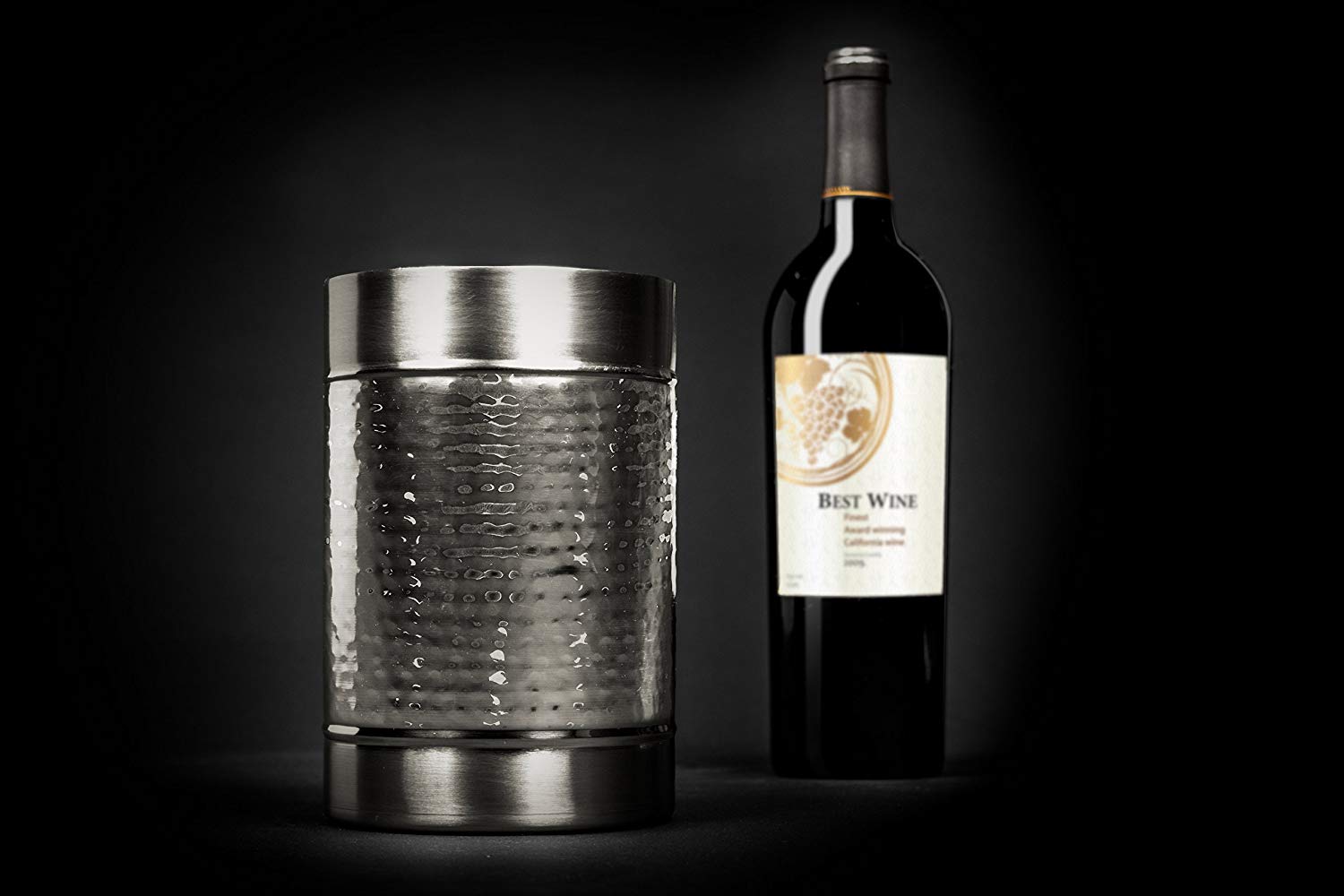 Double Wall Small Wine Cooler - Elegant Brass Bottle Cooler Ice Bucket