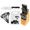 29 Pc Chef's Kitchen Knife Set w/Block - Stainless Steel Cutlery Sets - Cooking Knives & Kitchen Utensils
