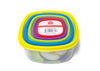 Always Fresh Plastic Food Containers Fiesta Edition Square - 10 pcs Set