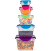 10 Pc Reusable Refrigerator Containers – Microwavable Plastic Lunch Containers