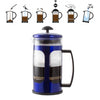 Imperial Home French Press Coffee Maker 30 Oz Chrome Coffee Press Glass (Blue)