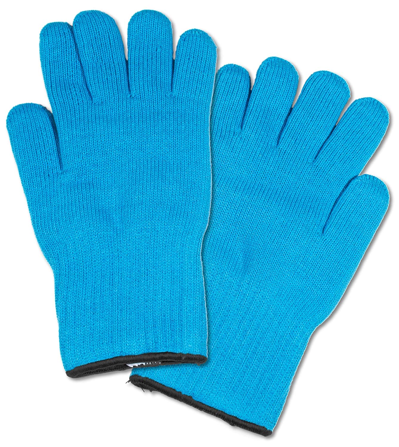2 Pc Ultra Thick Oven Gloves - Heat Resistant Pot Holders or Safety Oven Mitts (Blue)