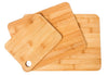 3 Pc Durable Bamboo Cutting Boards - Sturdy Chopping Board or Carving Board Block (Solid)