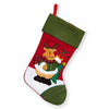 Large Embroidered Classic 3D Christmas Stockings - 18" Santa Toy Stockings